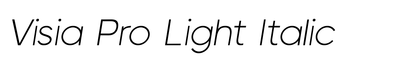 Visia Pro Light Italic